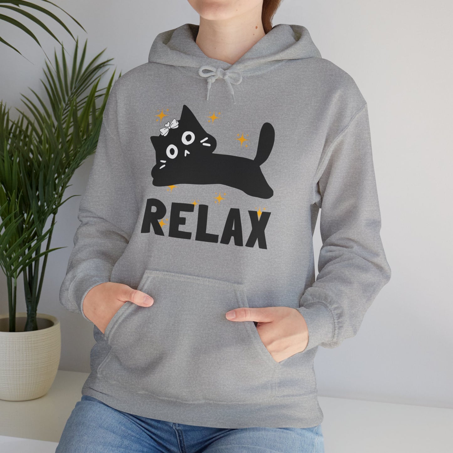 🐱Relax Hoodie — Trust the Divine, Live Like a Cat: Stay In the Moment✨🌿