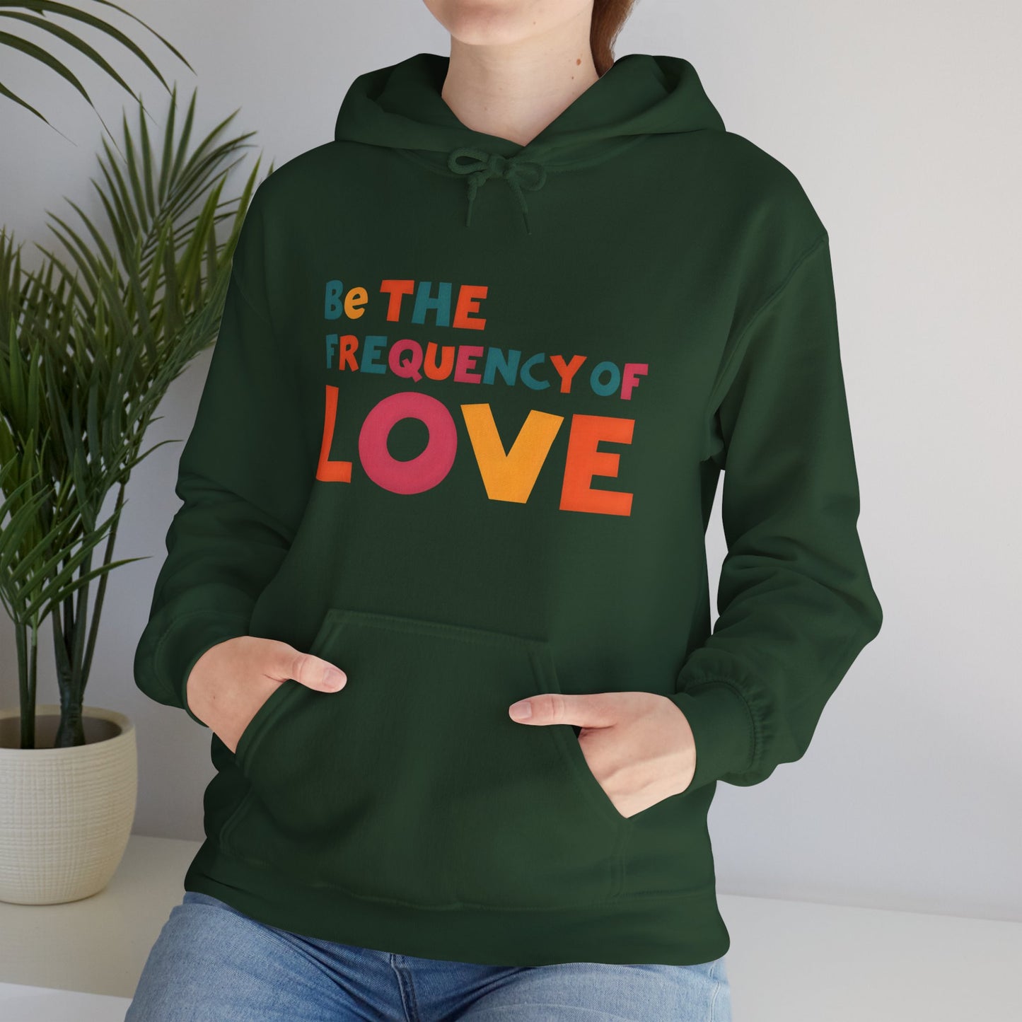 🌠Be the Frequency of Love Hoodie – Colorful Spiritual Vibes | Raise Your Energy Hoodie🌀💖