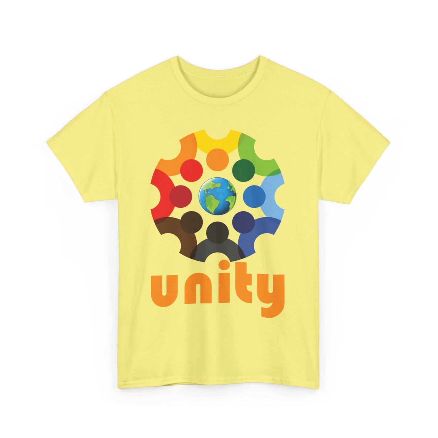 🌍We Are One Heavy Cotton Tee - Wrapped in Unity, Rooted in Love