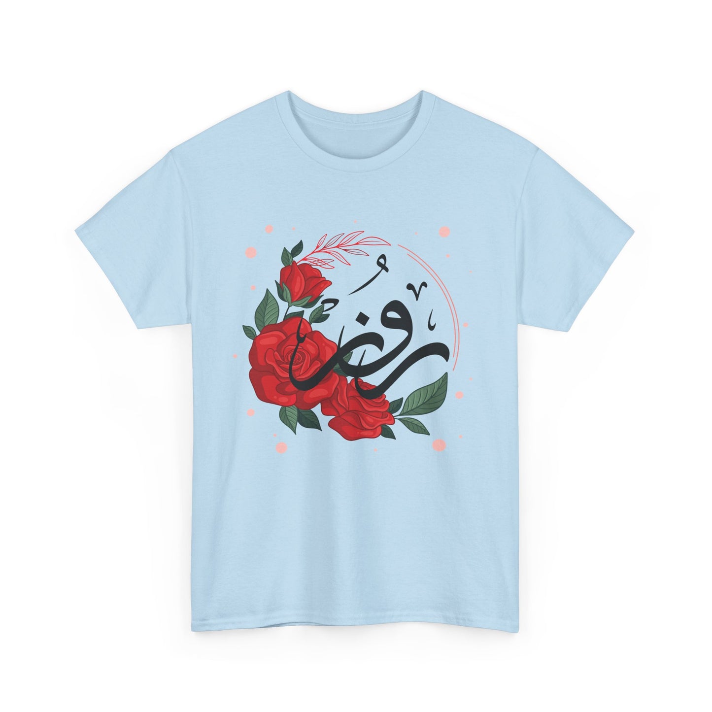 🌹"Rose Reverence" Heavy Cotton Tee - A Floral Vibration of Elegance and Beauty