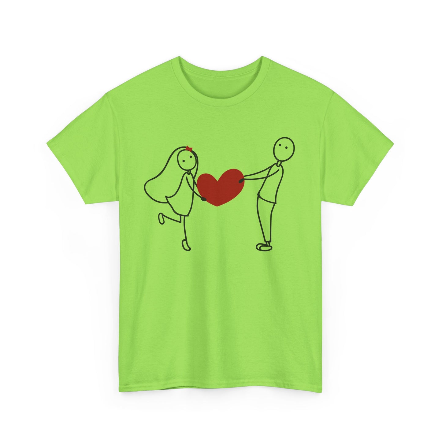 Heartfelt Connection Heavy Cotton Tee - Playful Love, Gentle Vibes