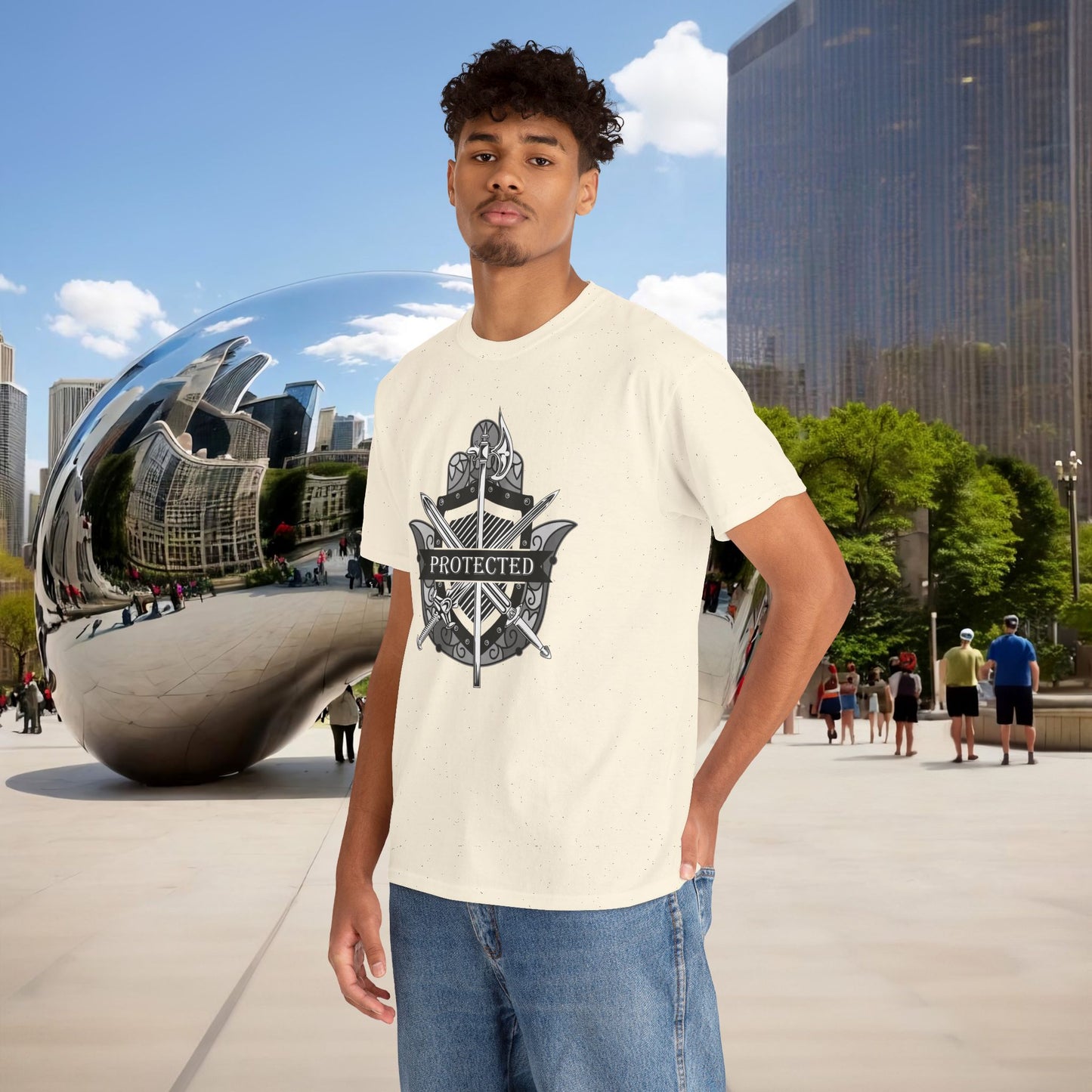 🛡️✋ PROTECTED — The Warrior’s Hamsa Shield Tee (Menaste Edition)