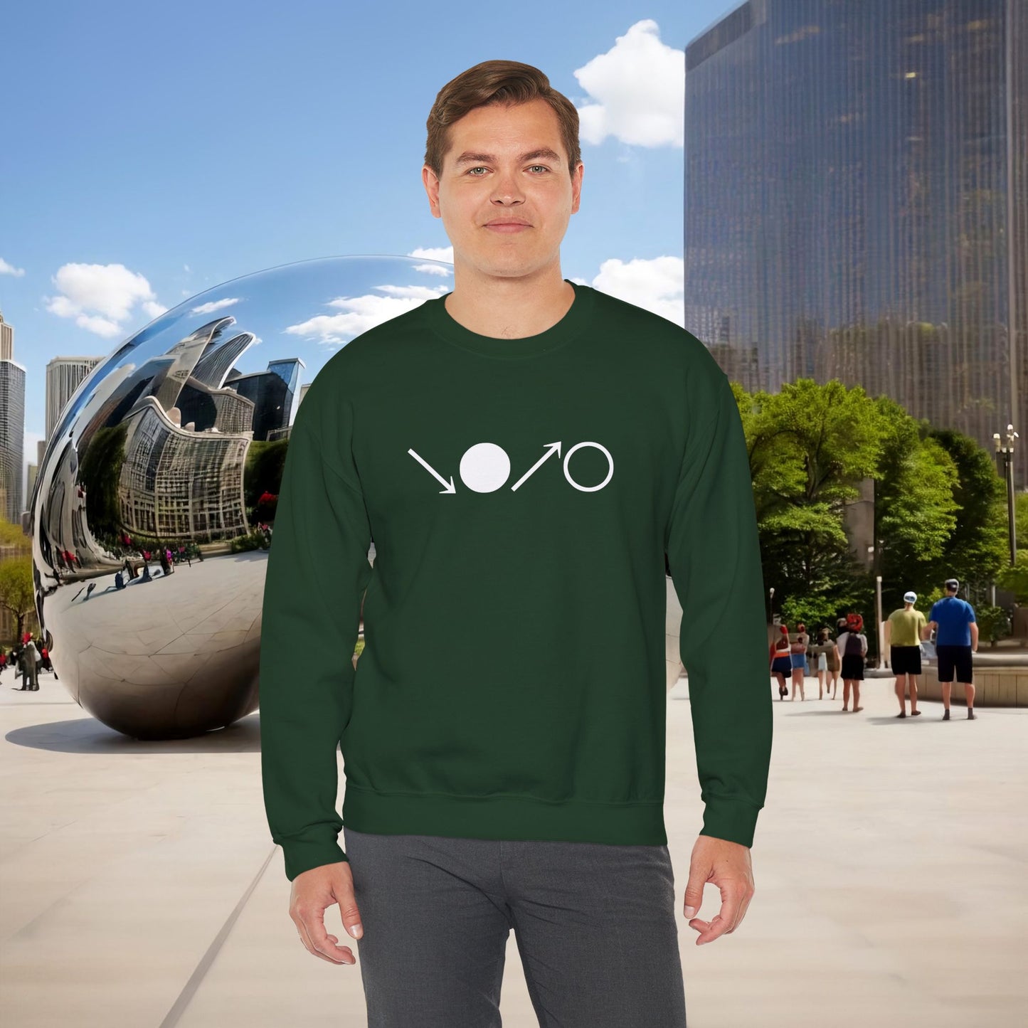 ↘•↗○ “The Breath Cycle” — Menaste Crewneck Sweatshirt