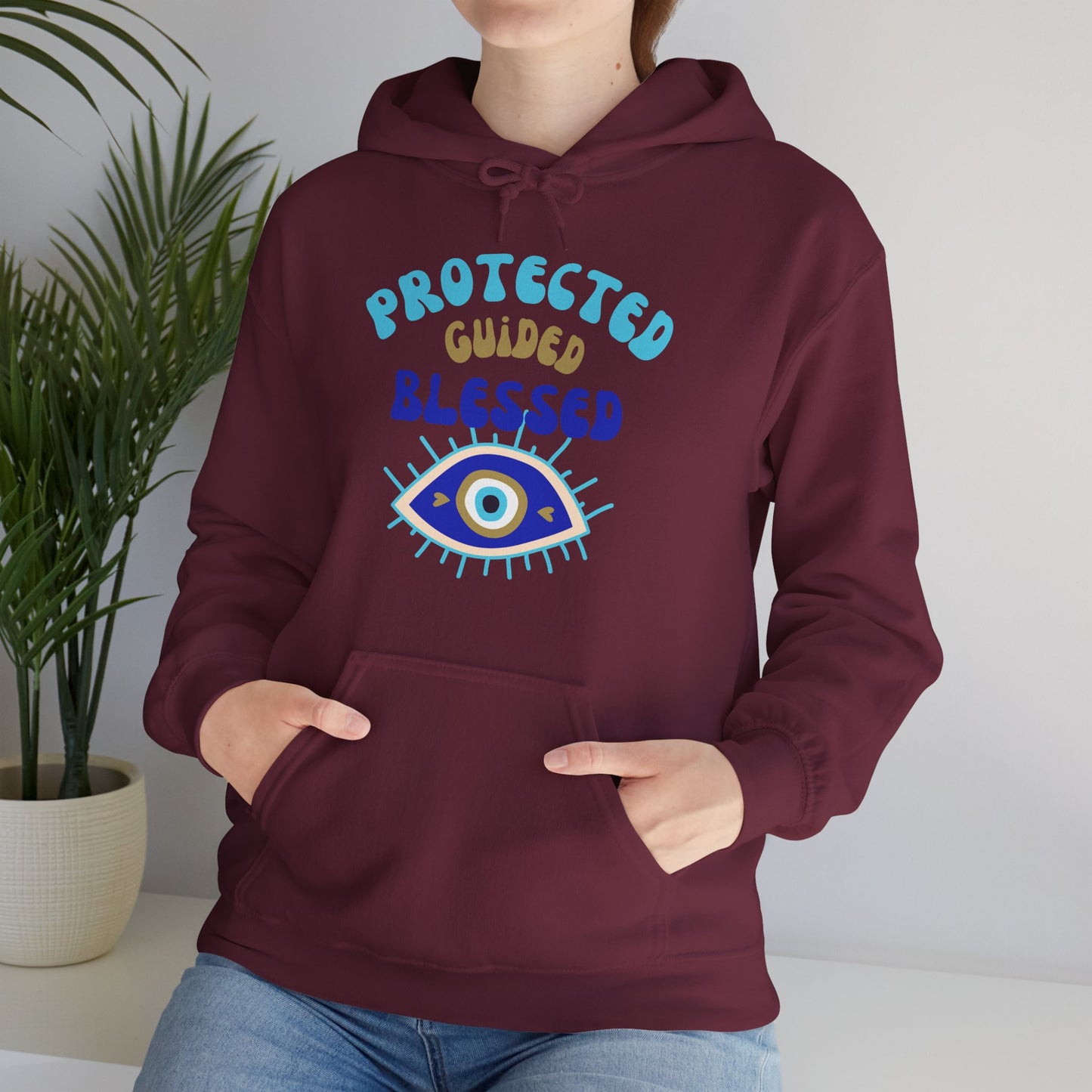 💙✨ Protected, Guided, Blessed Hoodie - Wear Your Shield of Light