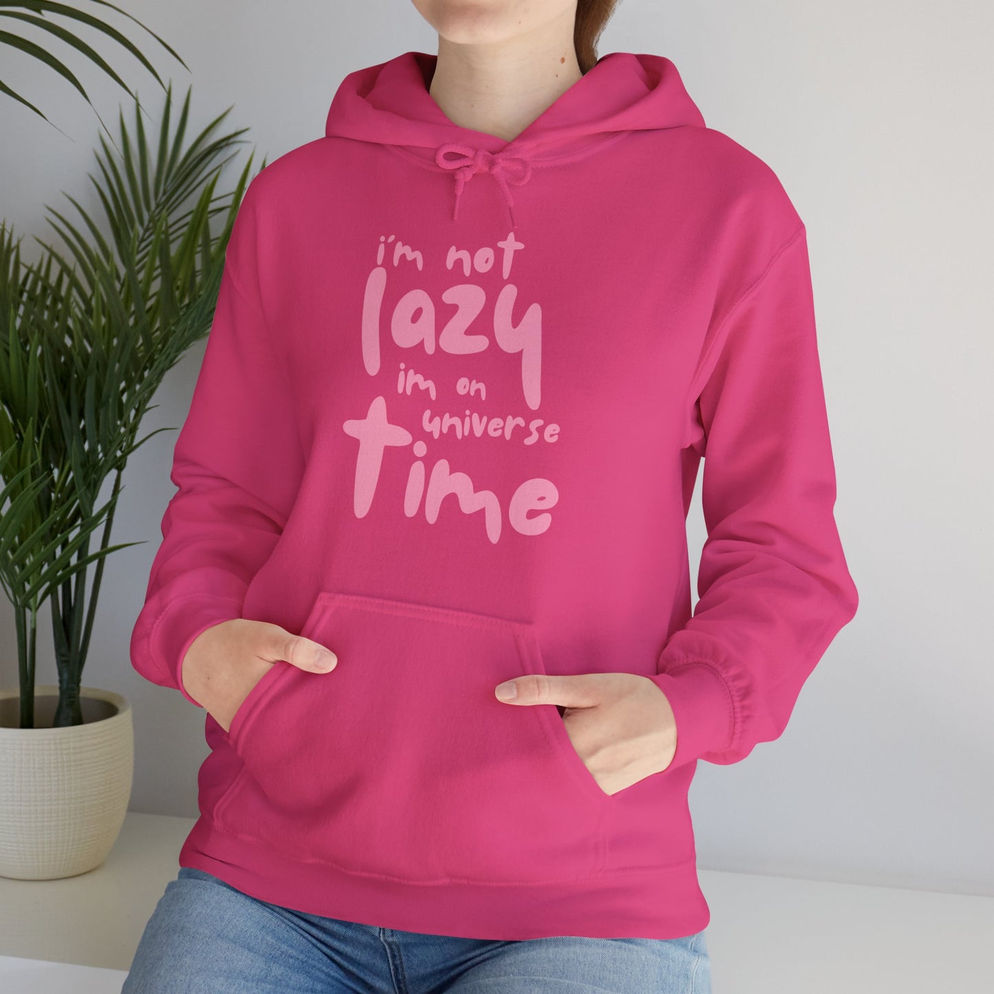 “I’m Not Lazy — I’m on Universe Time” Cosmic Flow Hoodie✨🕰️
