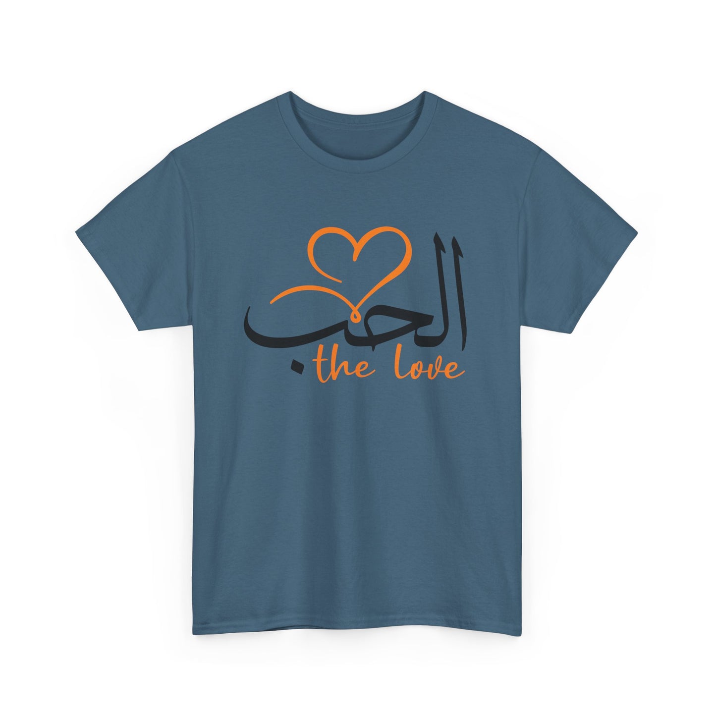 💖"The Love" Heavy Cotton Tee - Calligraphy Edition with Heart Accent