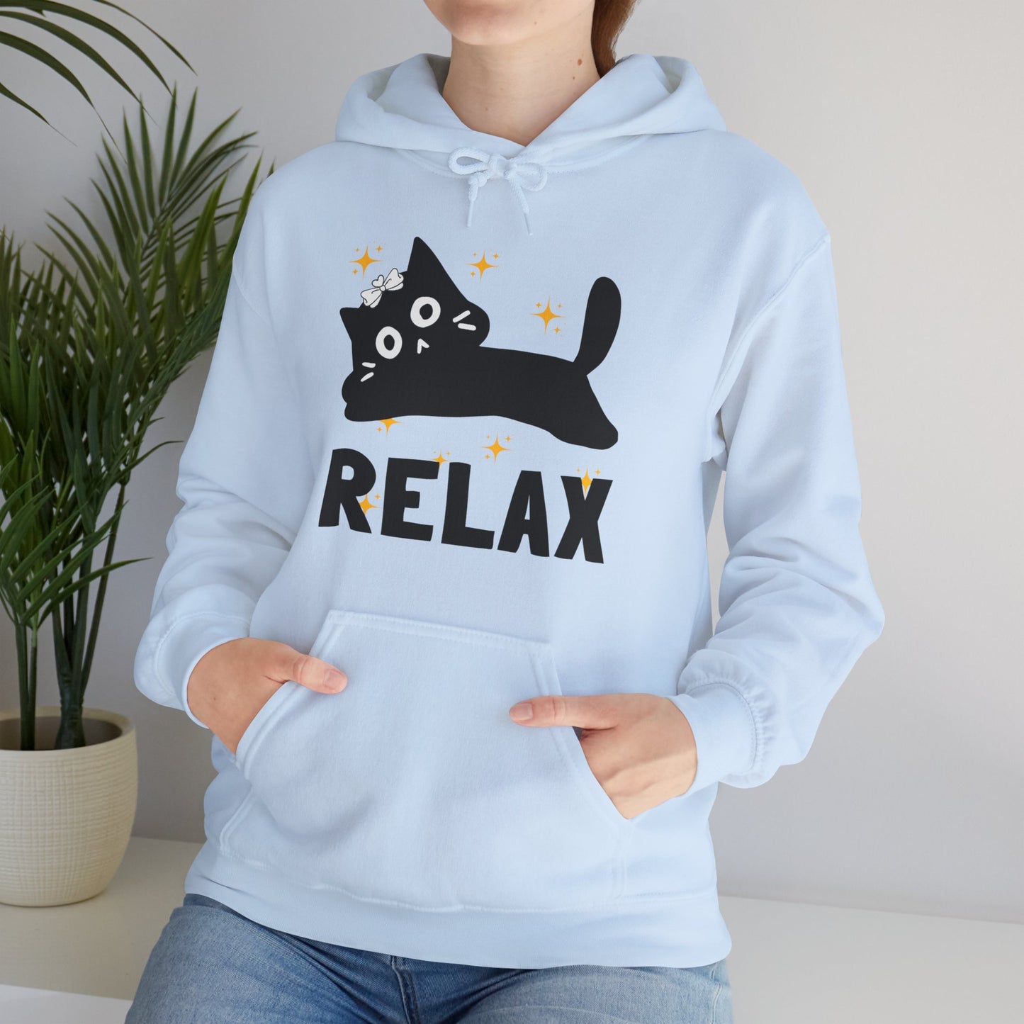 🐱Relax Hoodie — Trust the Divine, Live Like a Cat: Stay In the Moment✨🌿