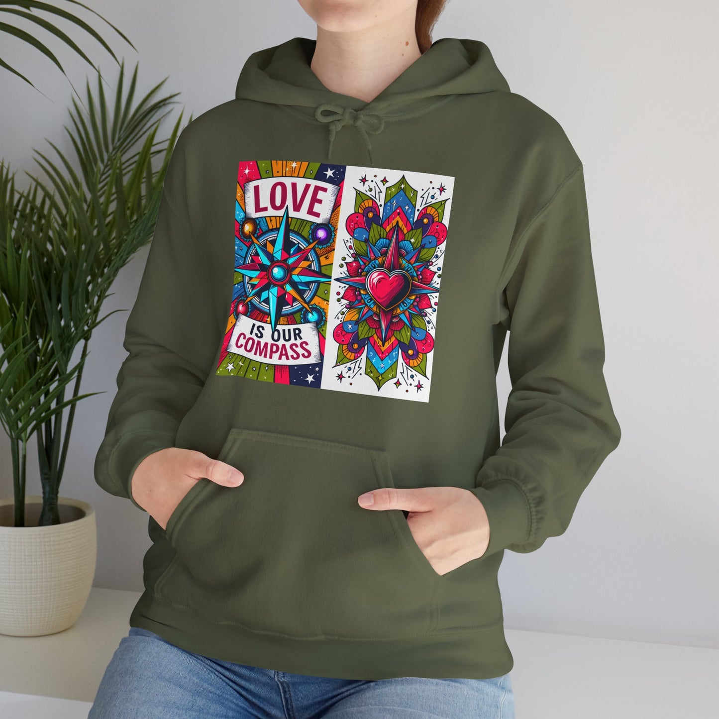 🧭❤️Love Is Our Compass Hoodie – Heart-Led Comfort for Every Journey