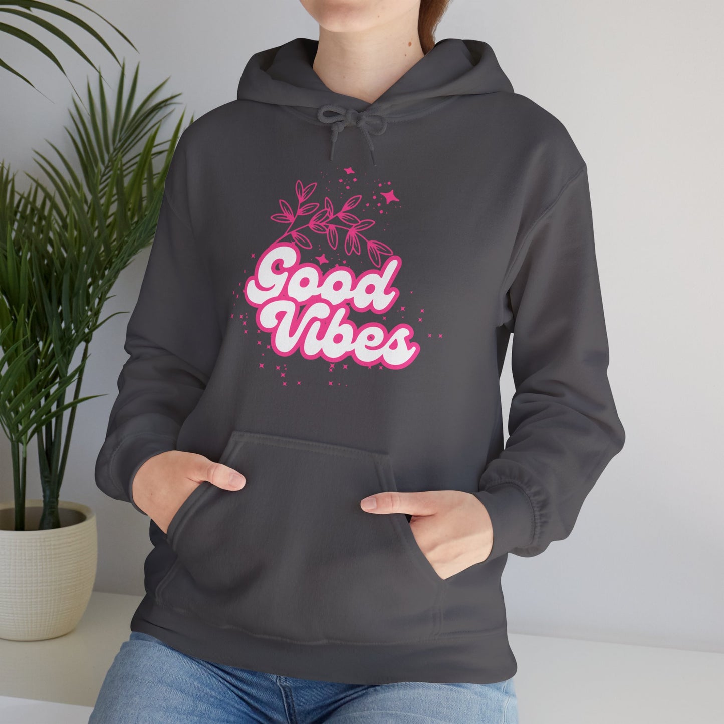 🌸Good Vibe Hoodie – Bloom in Positivity & Cosmic Light✨🌼