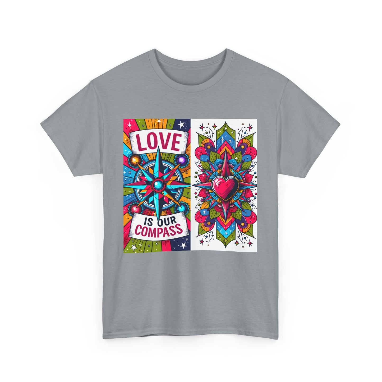 🧭HeartNorth Heavy Cotton Tee - Let Love Be the Way