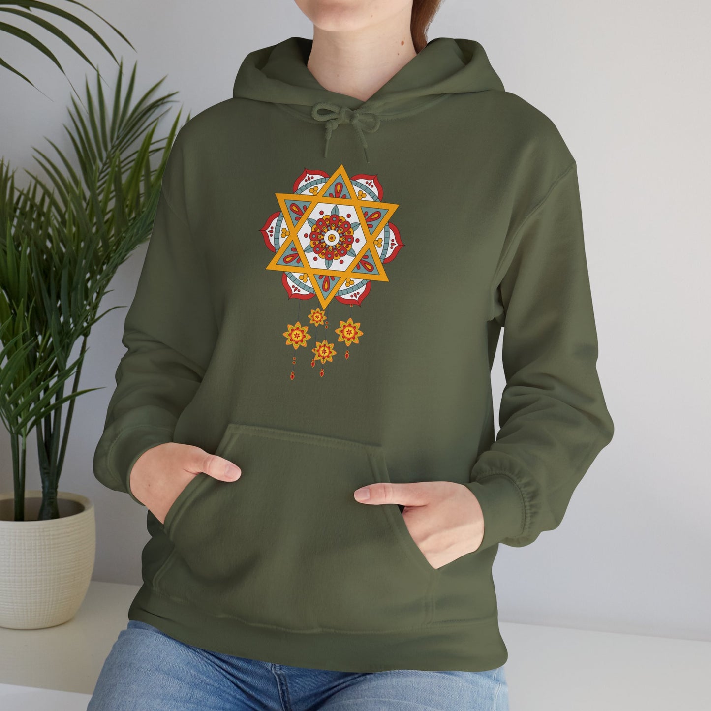 ✨Star Mandala Bloom Hoodie — Celestial Radiance Meets Earthly Grace🌸🌟🌀