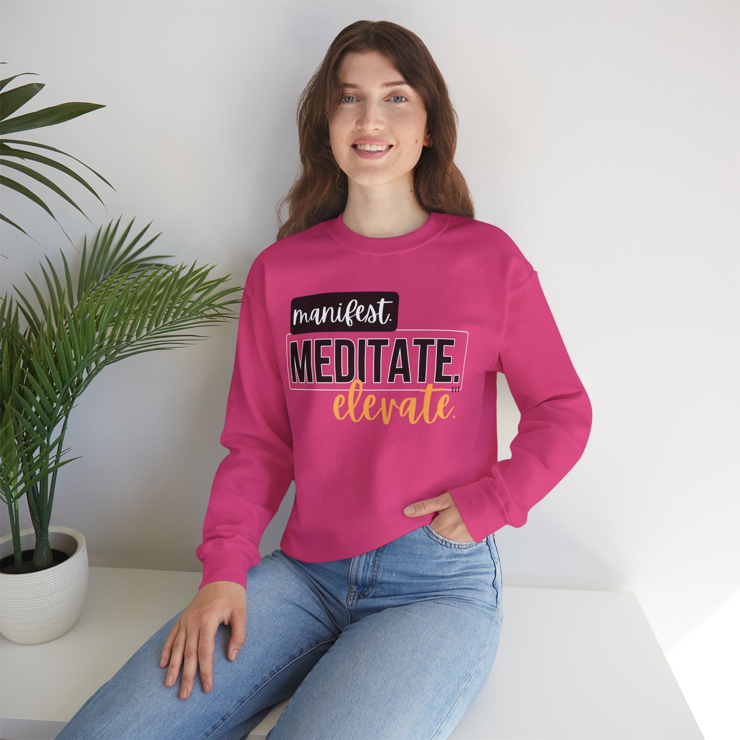💫Manifest. Meditate. Elevate. - Align Your Energy Crewneck Sweatshirt