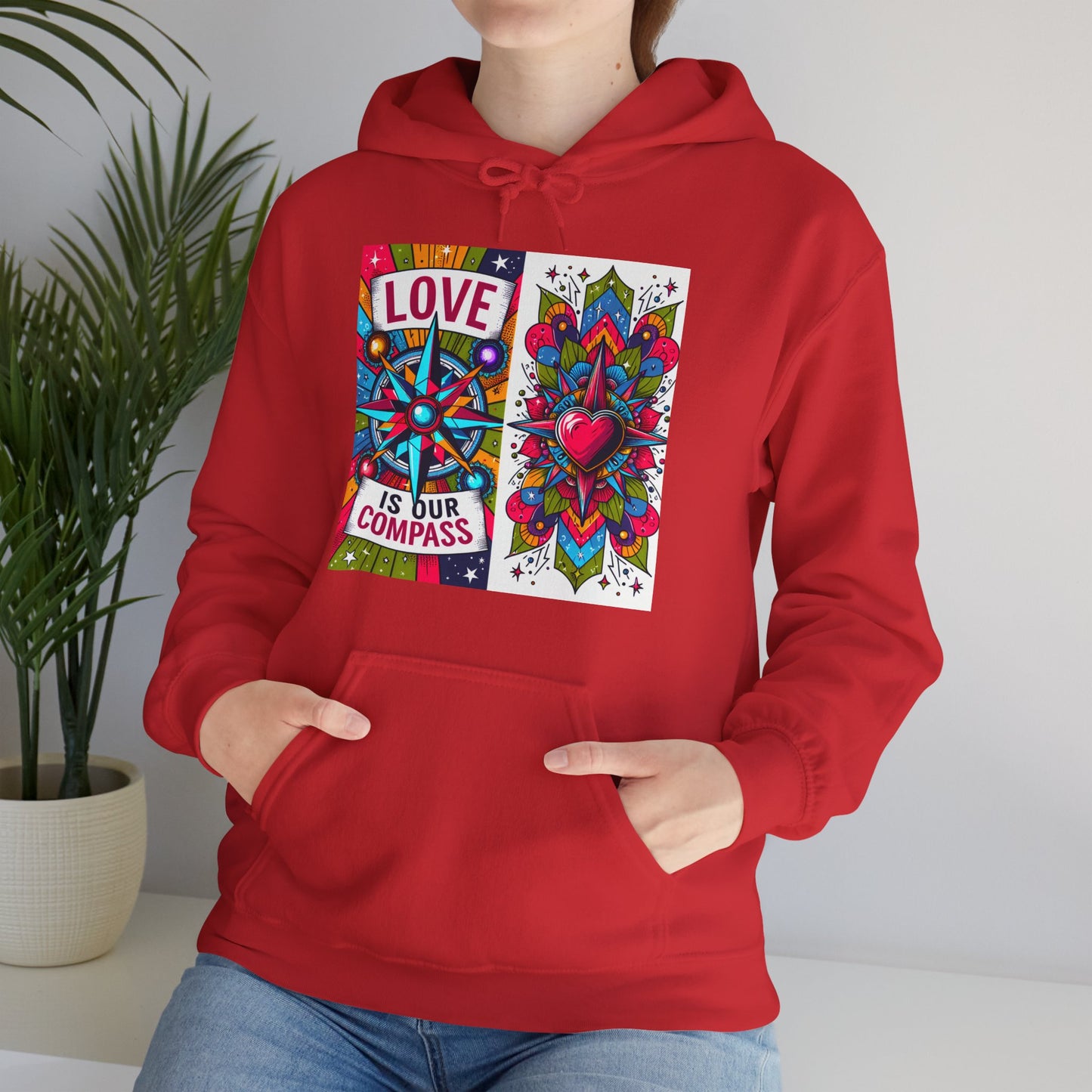 🧭❤️Love Is Our Compass Hoodie – Heart-Led Comfort for Every Journey