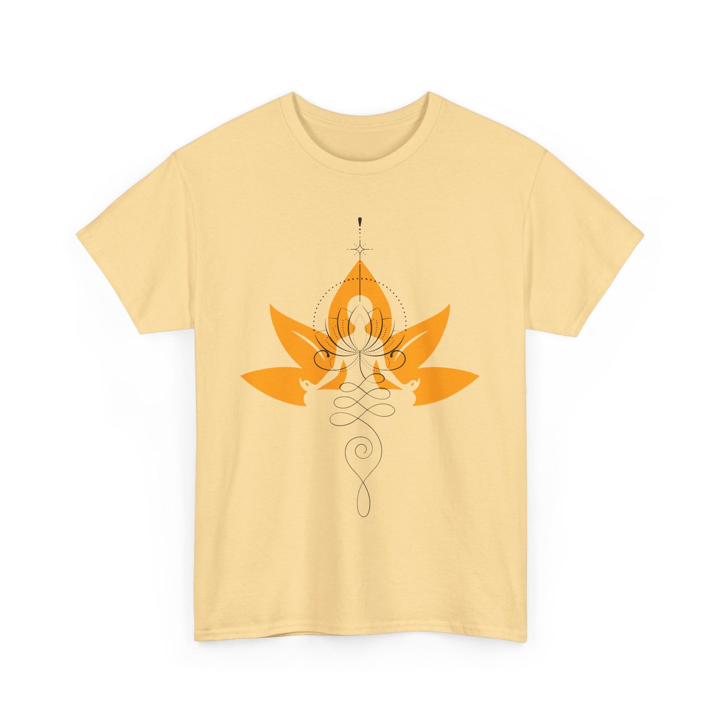 So Above, So Below Heavy Cotton Tee - Lotus & Meditative Spirit
