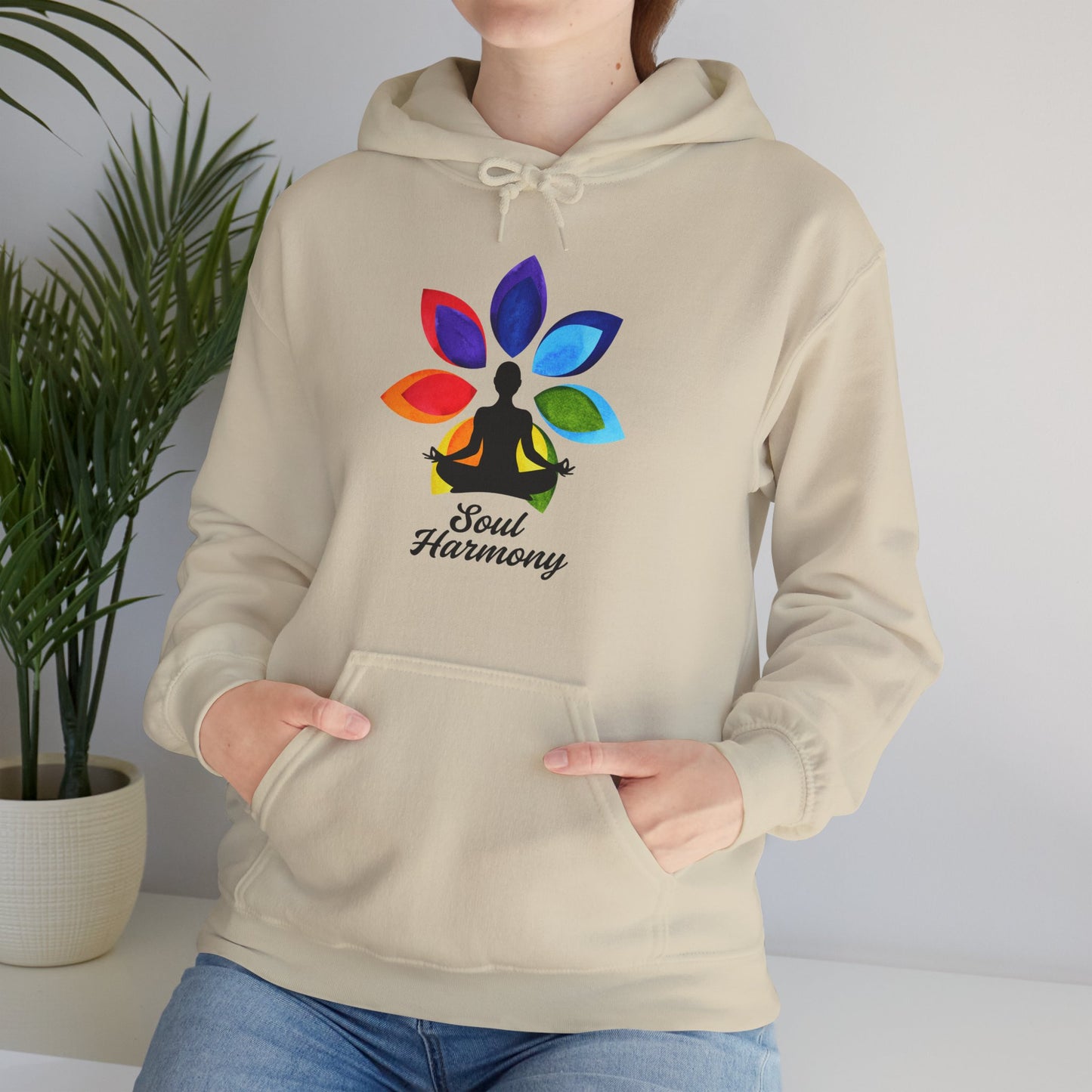 🌸Soul Harmony Hoodie – Meditative Lotus Chakra Alignment🧘‍♀️🌈✨