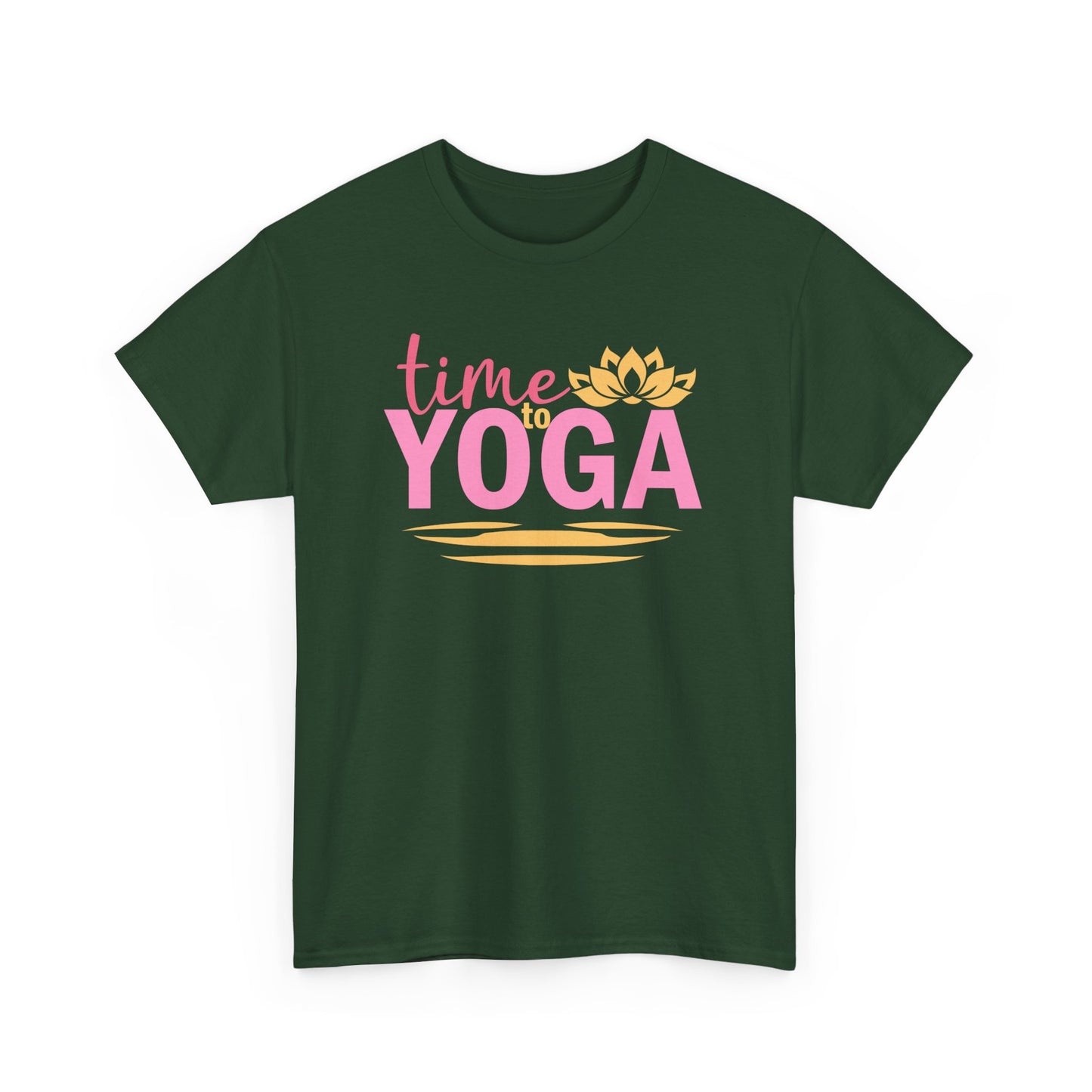"Time to Yoga" Heavy Cotton Tee - Flow with Ease