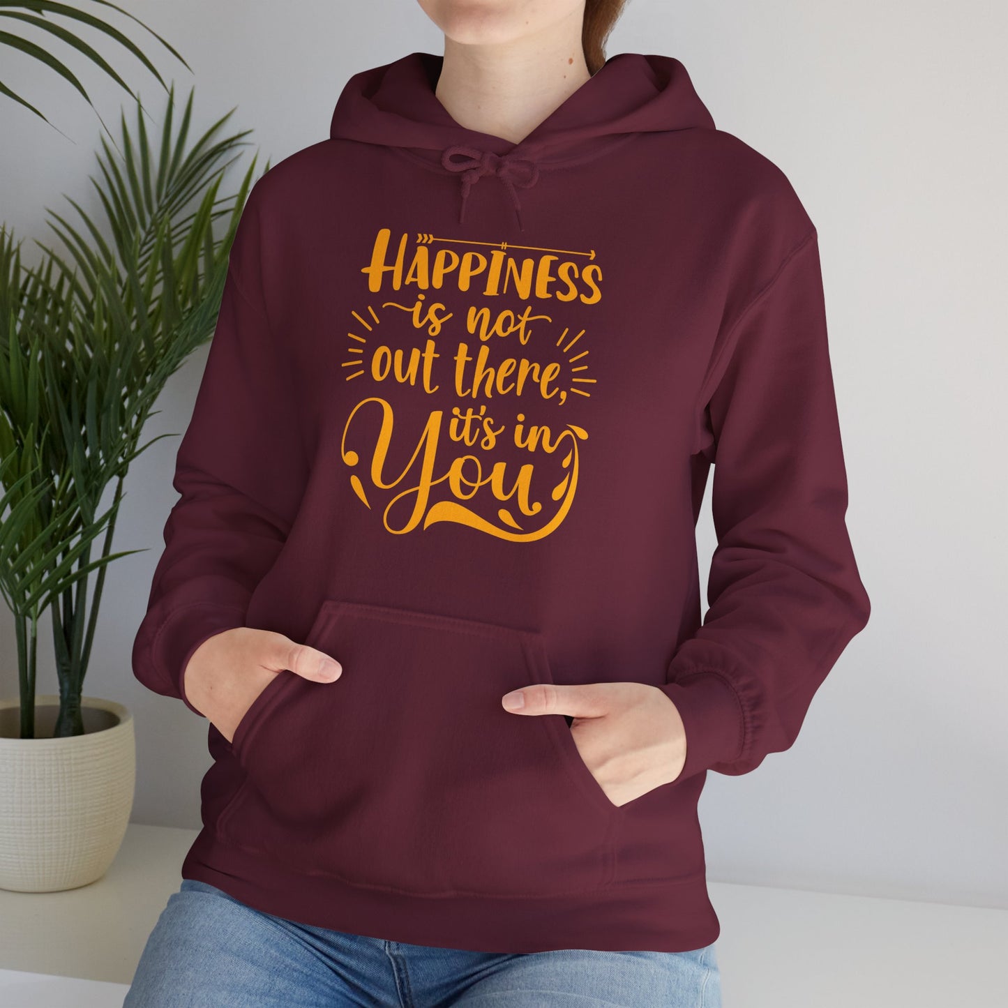 Happiness Is Within Hoodie – Mindful Comfort & Inner Joy🌿🌞✨