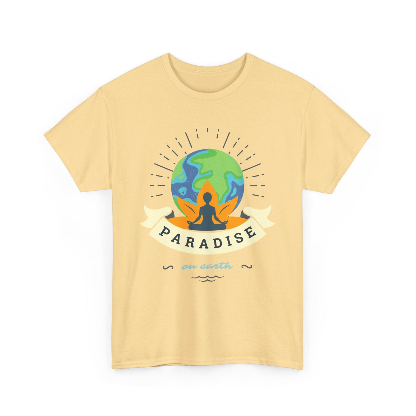 🌍Paradise Within Heavy Cotton Tee - Earth Meets Enlightenment
