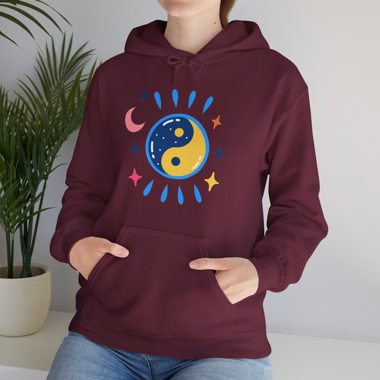 🌙Lunar Balance Hoodie - Wrapped in Cosmic Harmony ✨