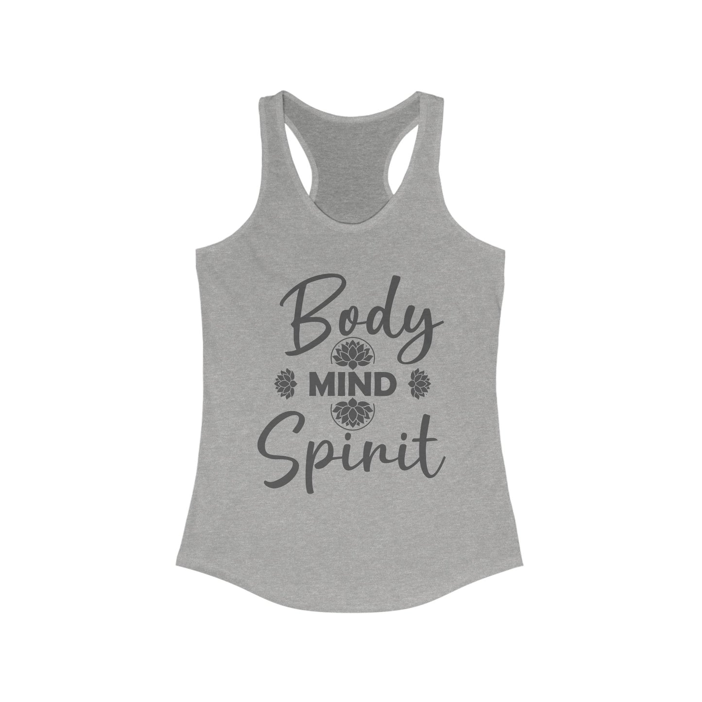"Body · Mind · Spirit" - Alignment Women's Racerback Tank - Motivational Women's Workout Top