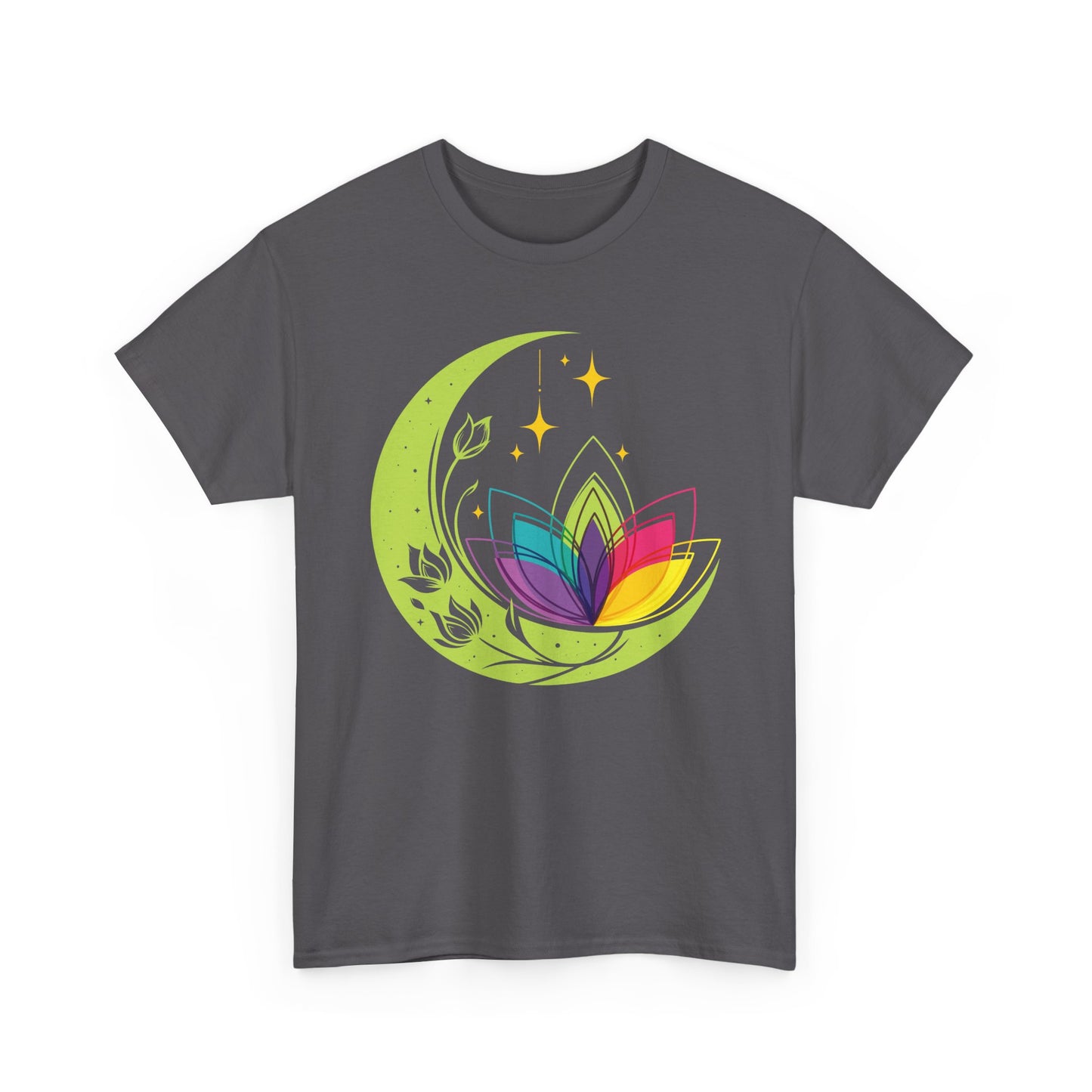 Moonlit Blossoms Heavy Cotton Tee - A Celebration of New Beginnings