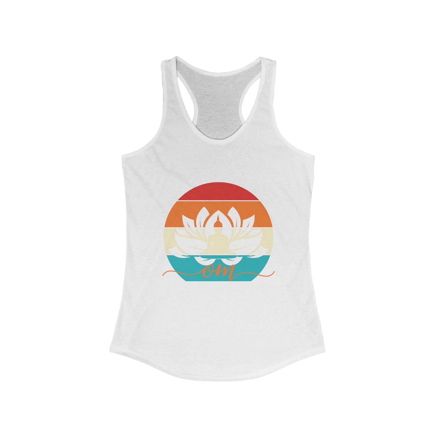 Awakened Grace - Buddha, Lotus & Om Racerback Tank - Yoga Inspired Women's Top
