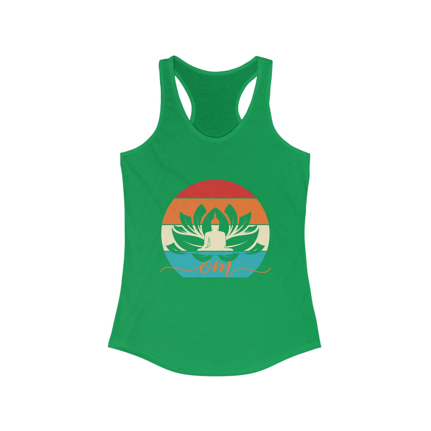 Awakened Grace - Buddha, Lotus & Om Racerback Tank - Yoga Inspired Women's Top