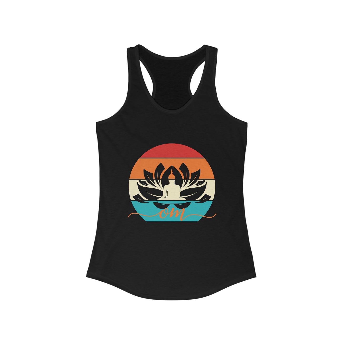 Awakened Grace - Buddha, Lotus & Om Racerback Tank - Yoga Inspired Women's Top