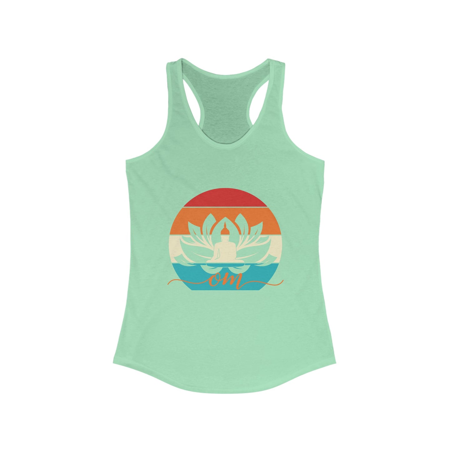 Awakened Grace - Buddha, Lotus & Om Racerback Tank - Yoga Inspired Women's Top