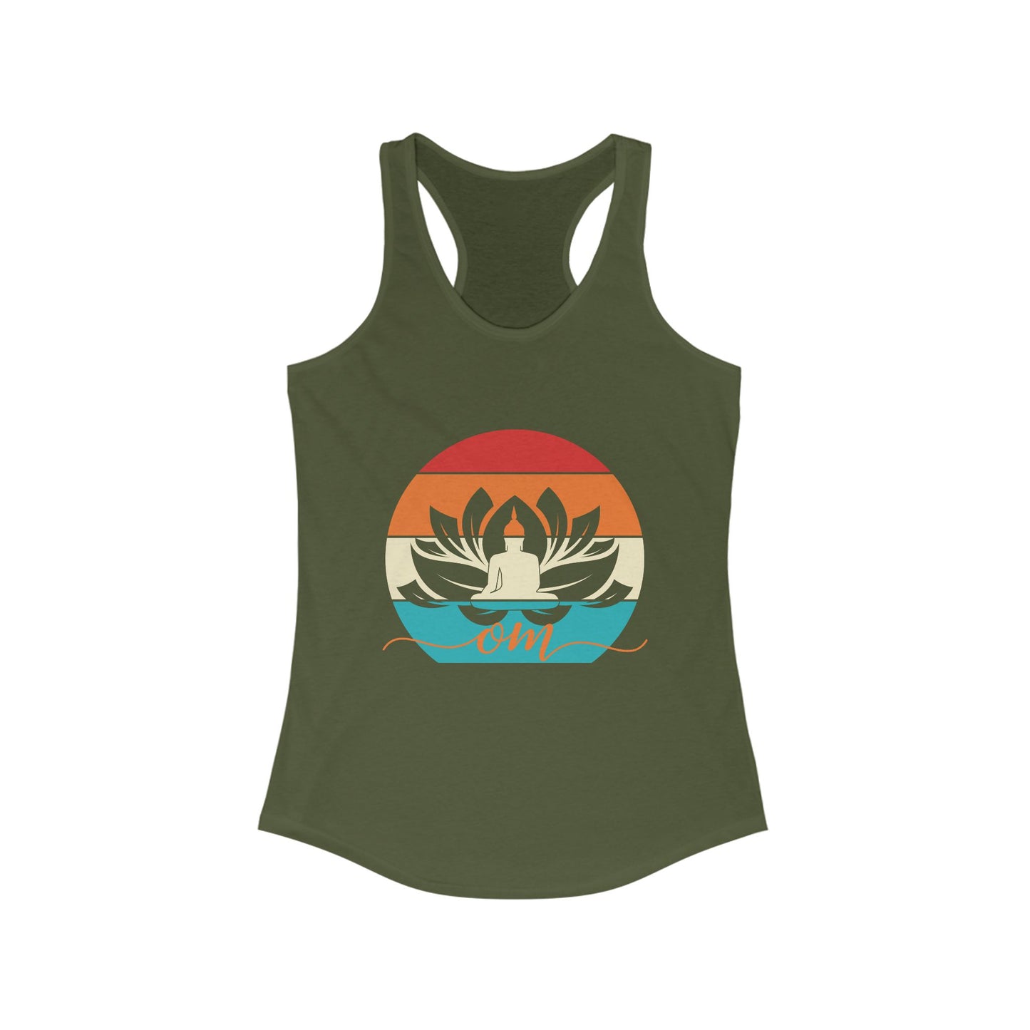 Awakened Grace - Buddha, Lotus & Om Racerback Tank - Yoga Inspired Women's Top