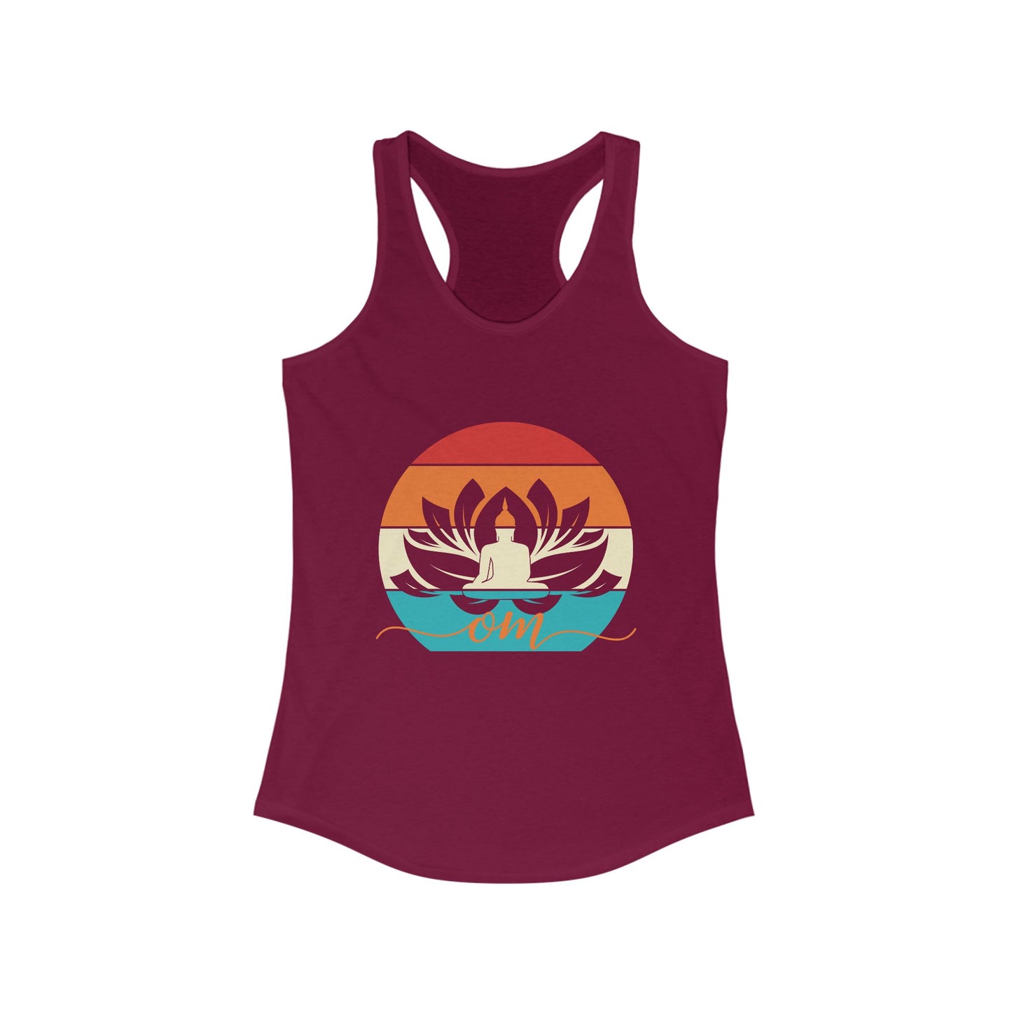 Awakened Grace - Buddha, Lotus & Om Racerback Tank - Yoga Inspired Women's Top