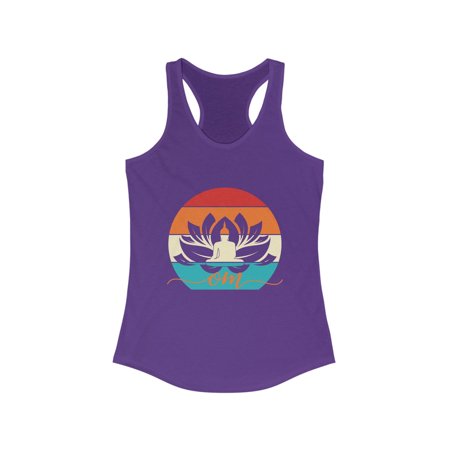 Awakened Grace - Buddha, Lotus & Om Racerback Tank - Yoga Inspired Women's Top