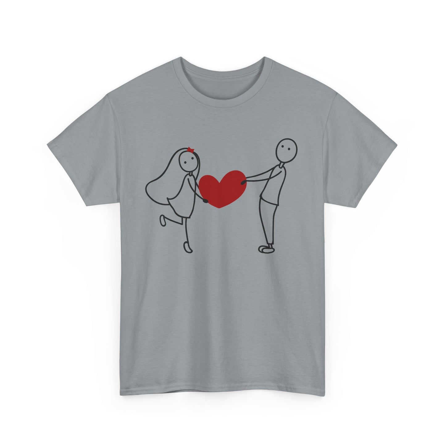 Heartfelt Connection Heavy Cotton Tee - Playful Love, Gentle Vibes