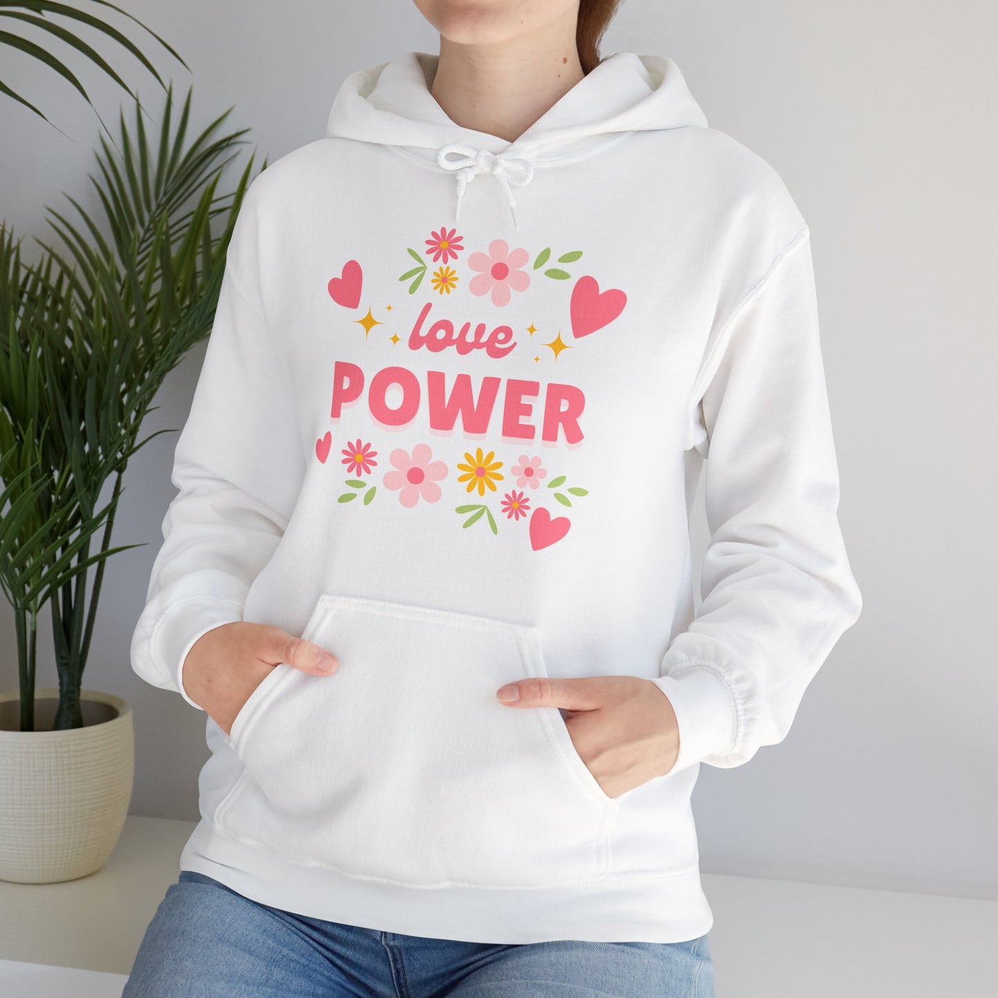 Love Power Hoodie – Blossoms of Strength & Heart🌸✨