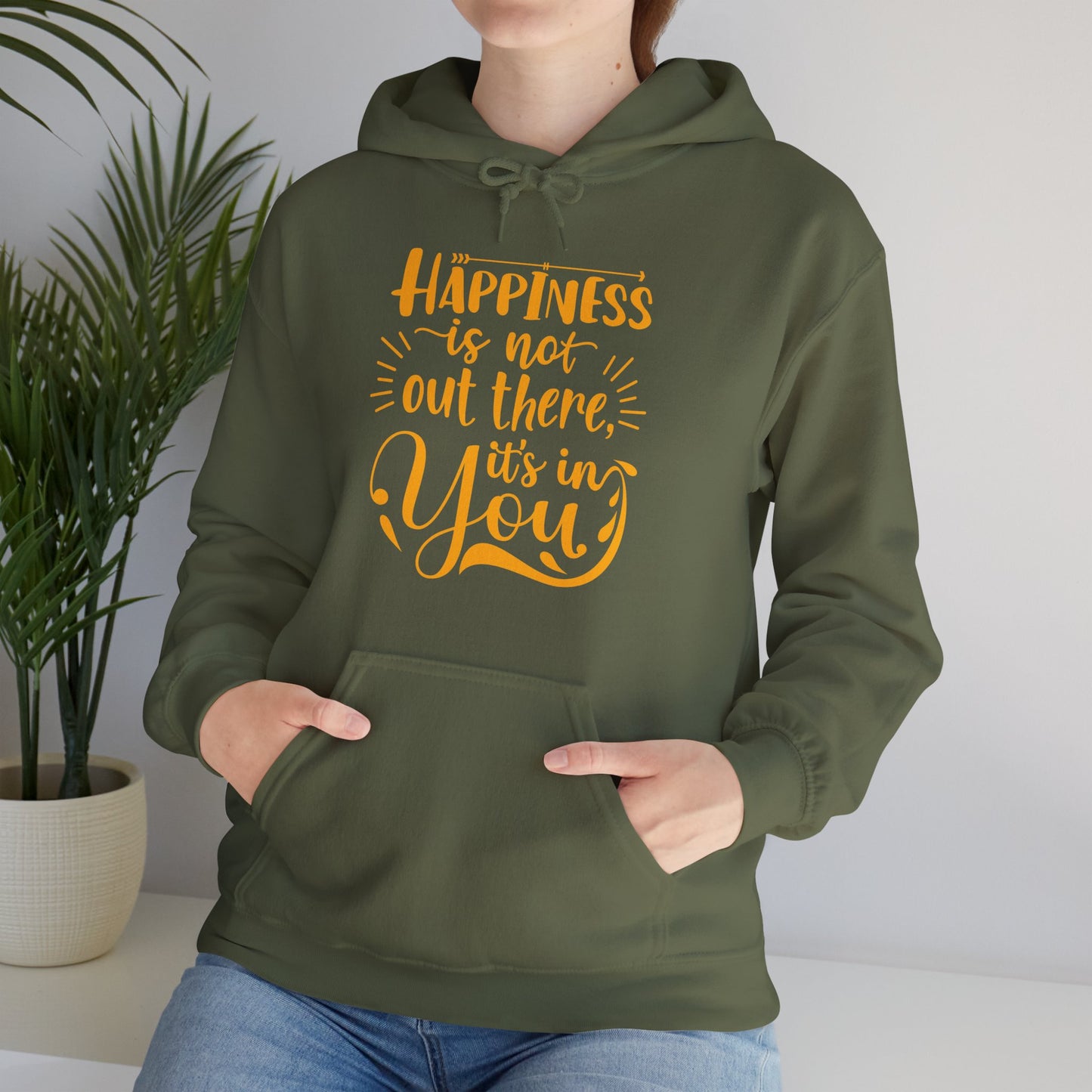 Happiness Is Within Hoodie – Mindful Comfort & Inner Joy🌿🌞✨