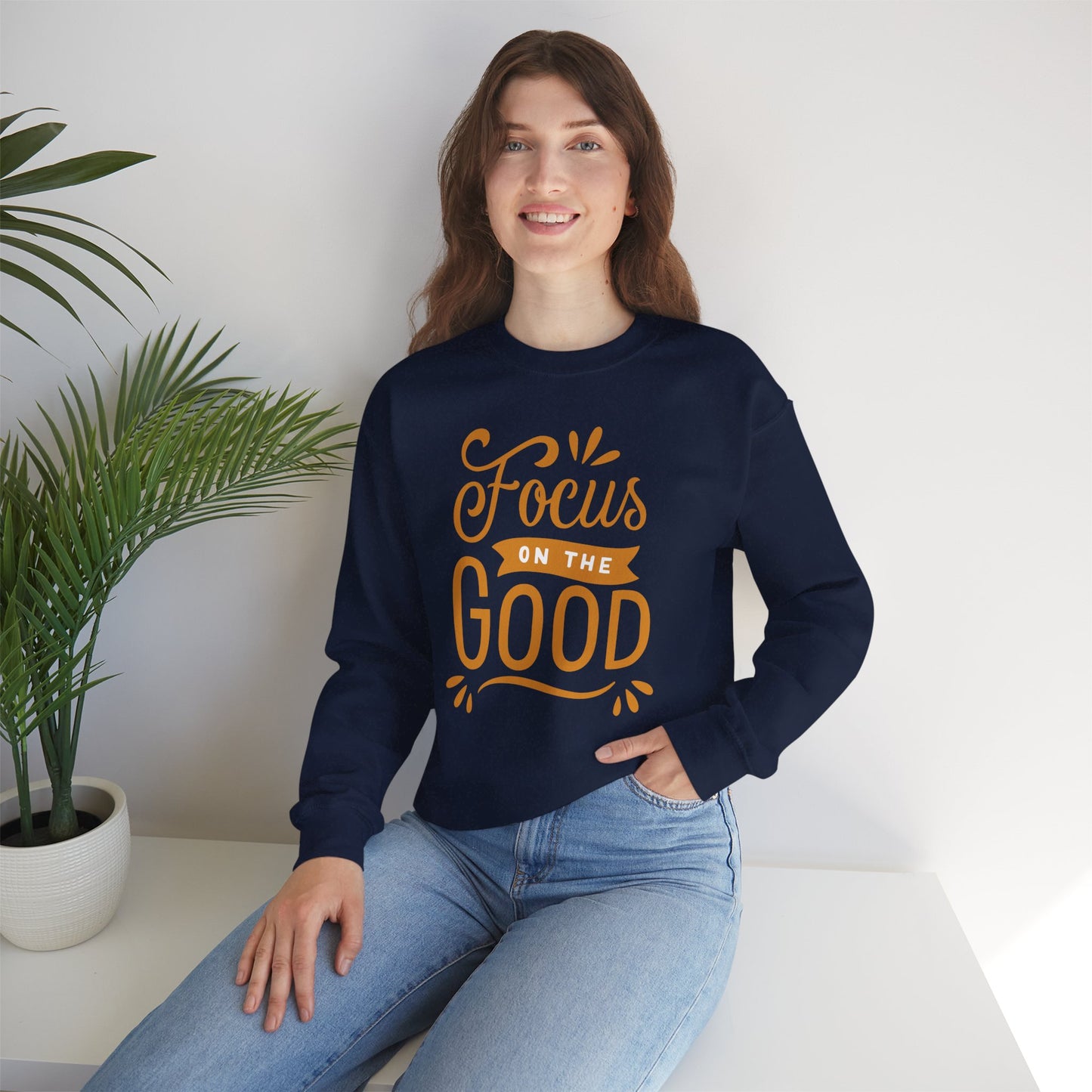 🌼Focus on the Good - Wearable Light for the Soul Crewneck Sweatshirt