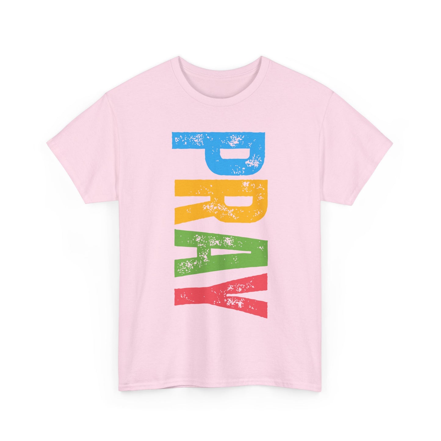 "PRAY" Heavy Cotton Tee - Inspirational T-Shirt for Spiritual Growth