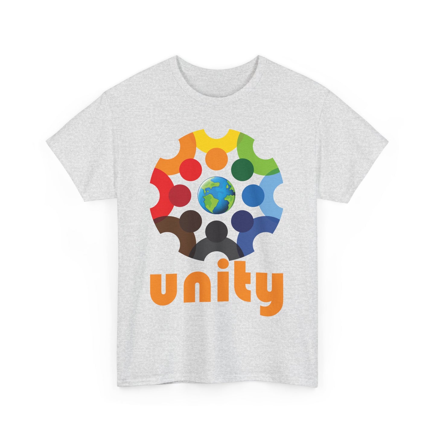 🌍We Are One Heavy Cotton Tee - Wrapped in Unity, Rooted in Love