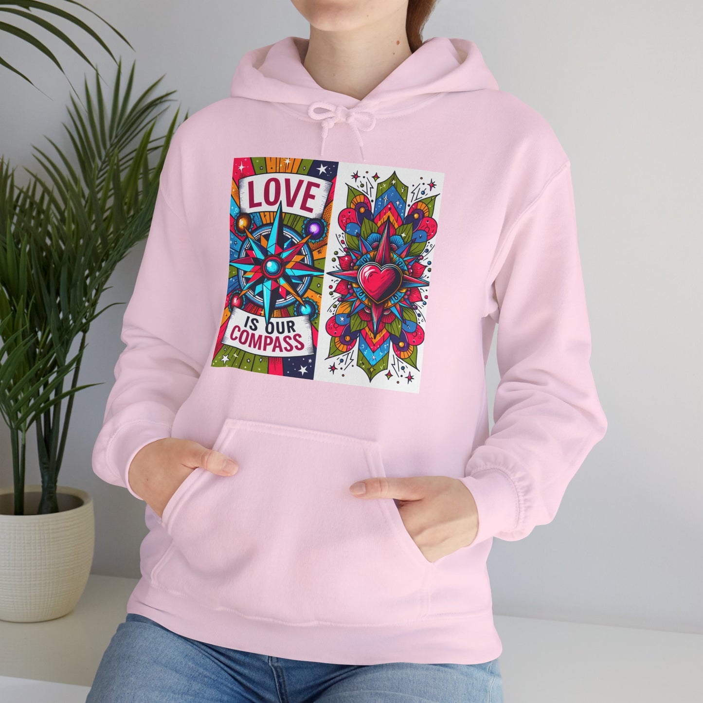 🧭❤️Love Is Our Compass Hoodie – Heart-Led Comfort for Every Journey