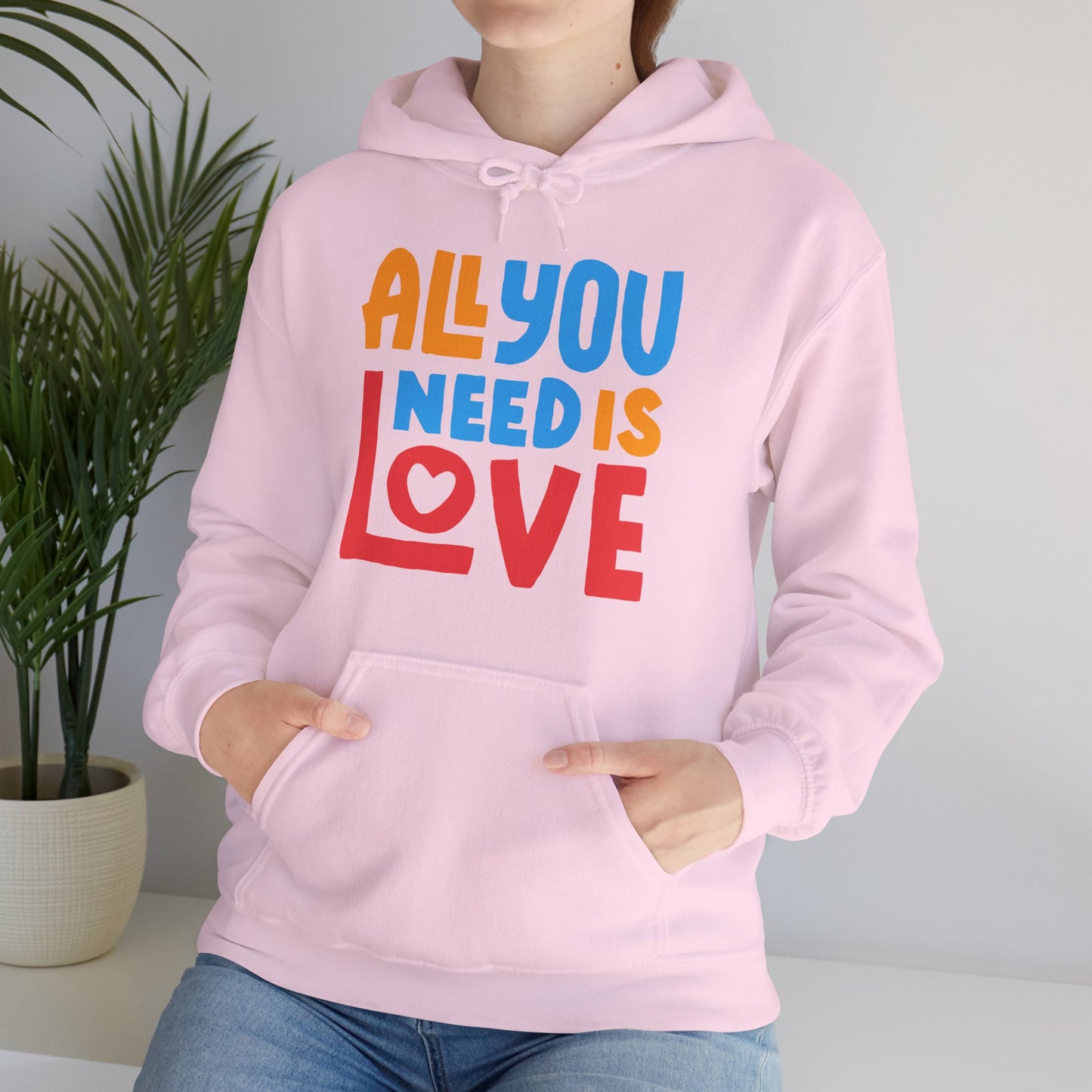 🌈All You Need Is Love Hoodie – Cozy Colorful Reminder of What Matters Most❤️🌈✨