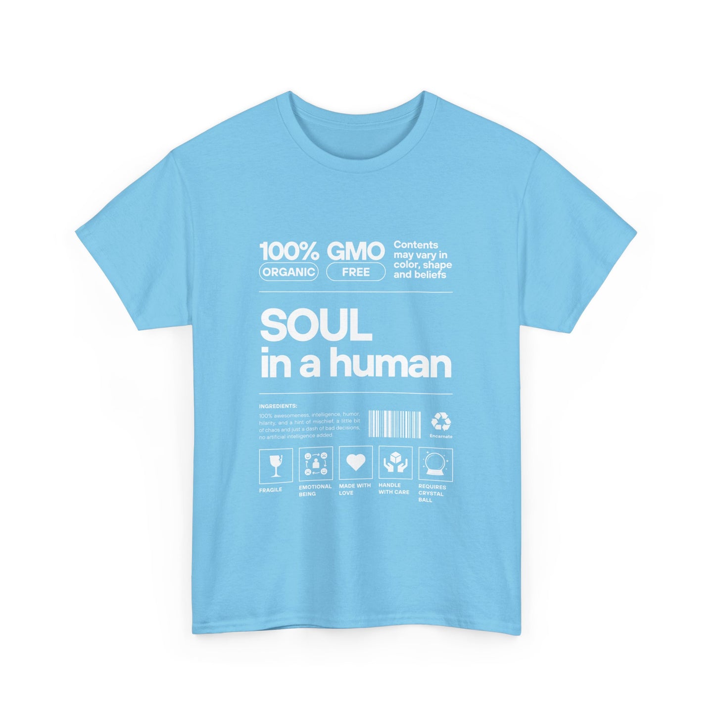 Soul in a Human - Conscious Humor Heavy Cotton Tee