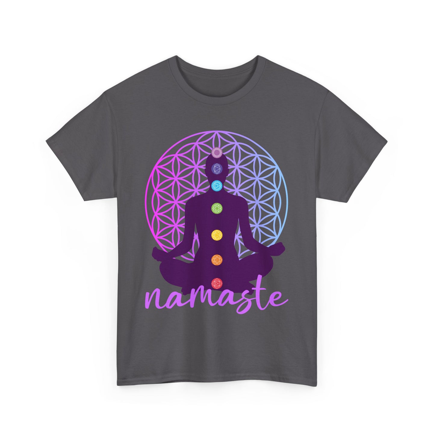 Namaste Within - Chakra Alignment Heavy Cotton Tee - Spiritual Meditation Shirt