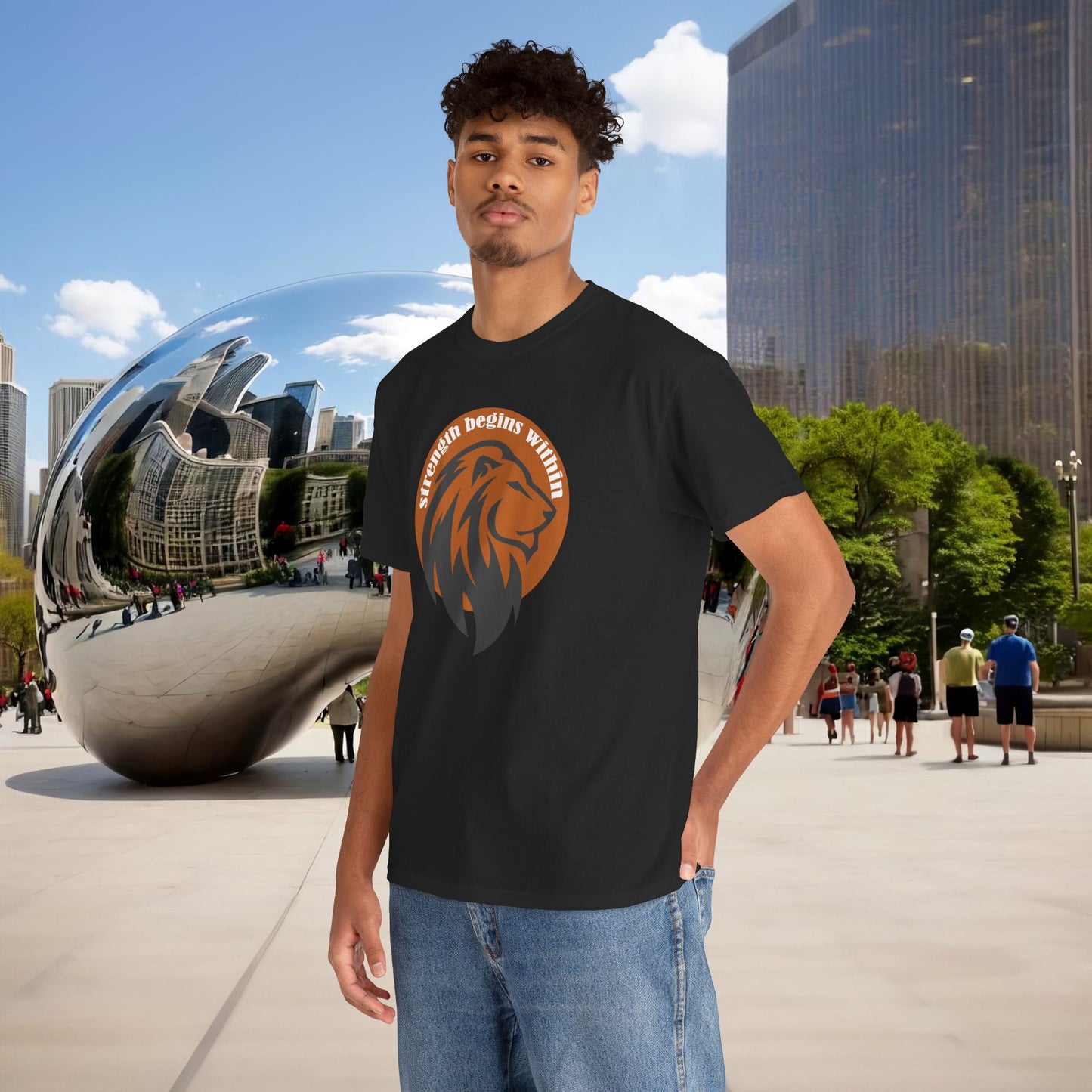 🔥🦁 “Strength Begins Within” — Menaste Lion Sigil Tee