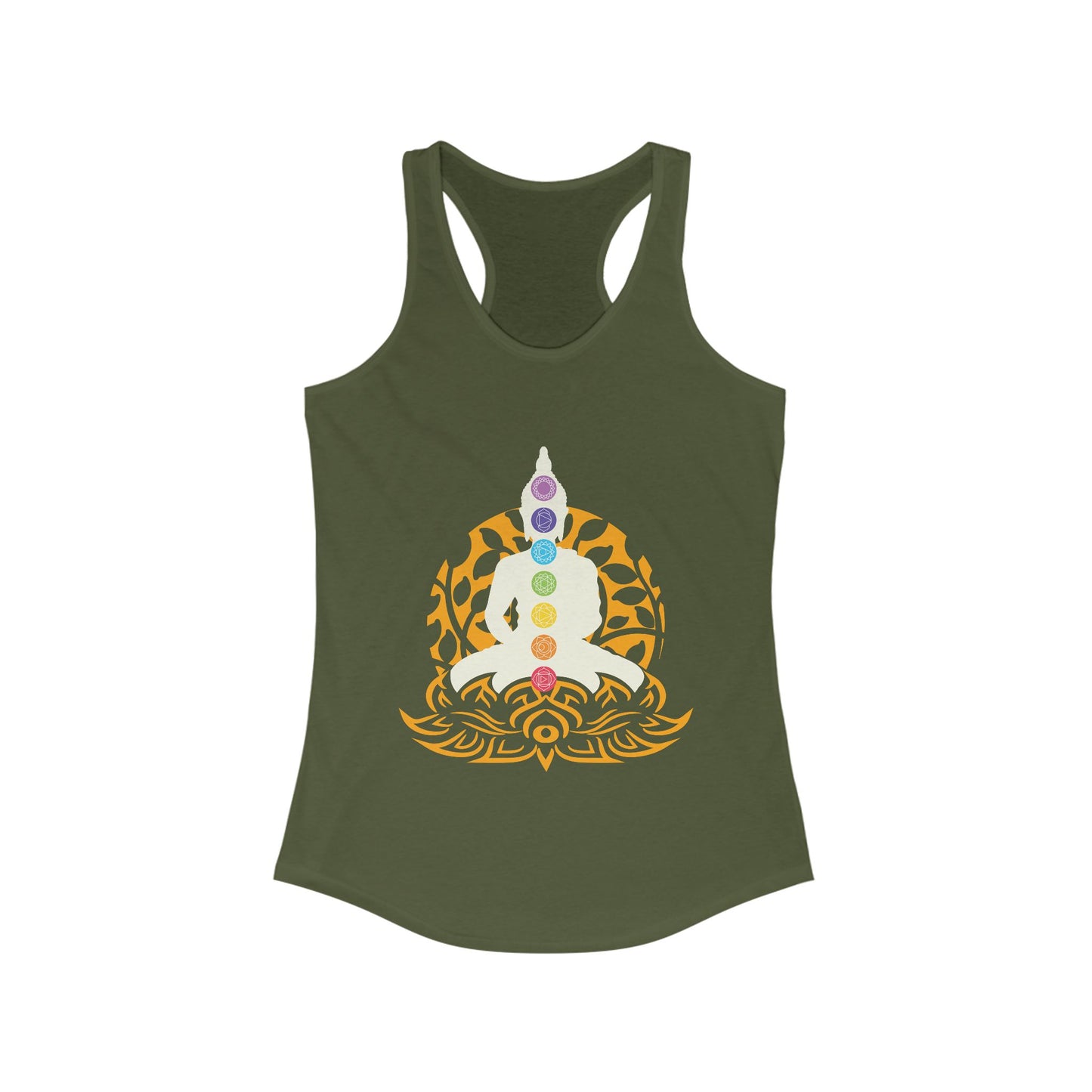 “Chakra Serenity” Racerback Tank – Center Your Energy in Style