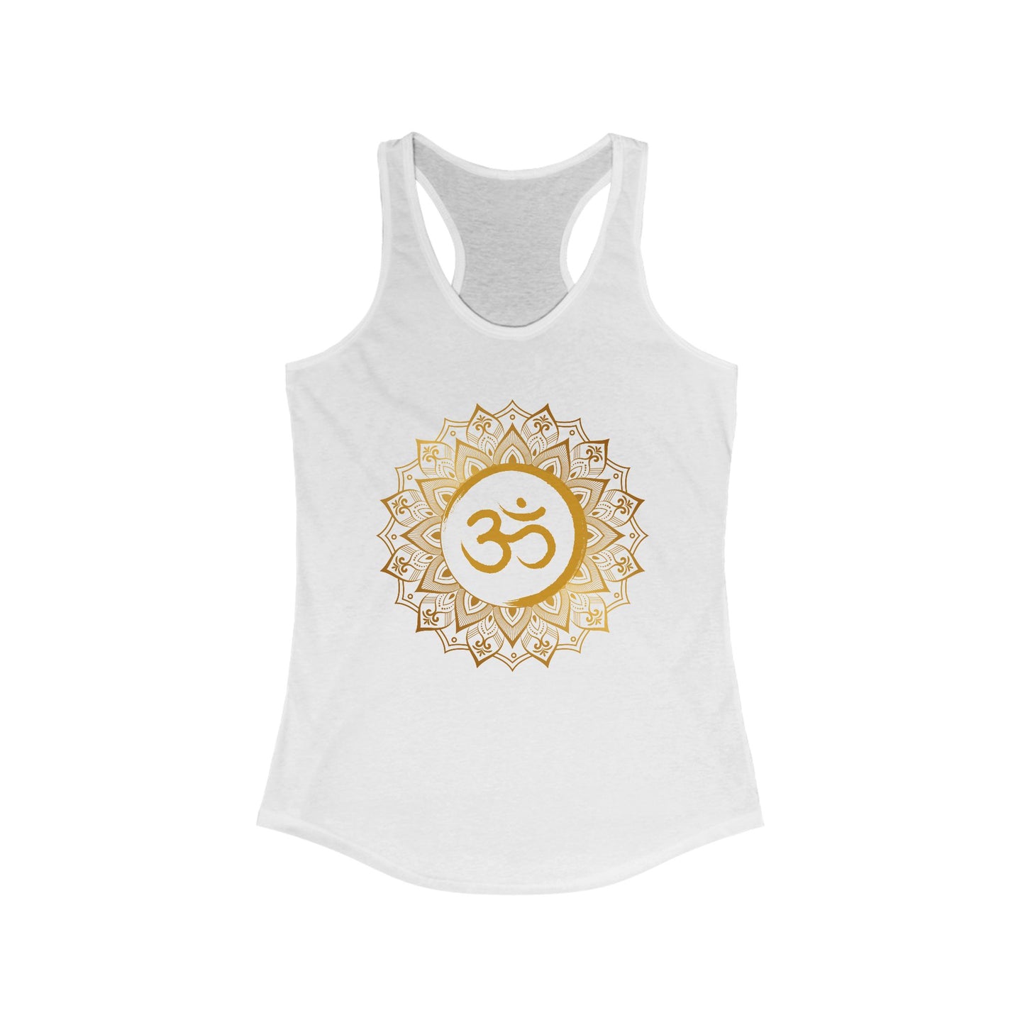 Golden "OM" Mandala - Women’s Racerback Tank Top - Radiate Balance & Inner Peace