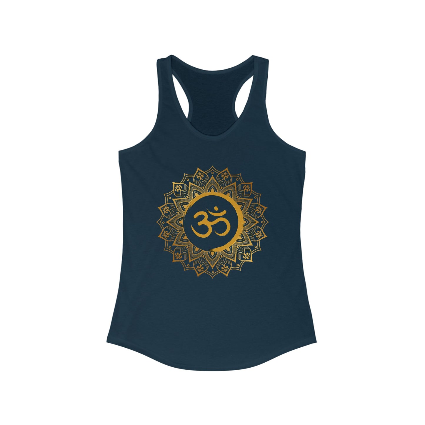 Golden "OM" Mandala - Women’s Racerback Tank Top - Radiate Balance & Inner Peace