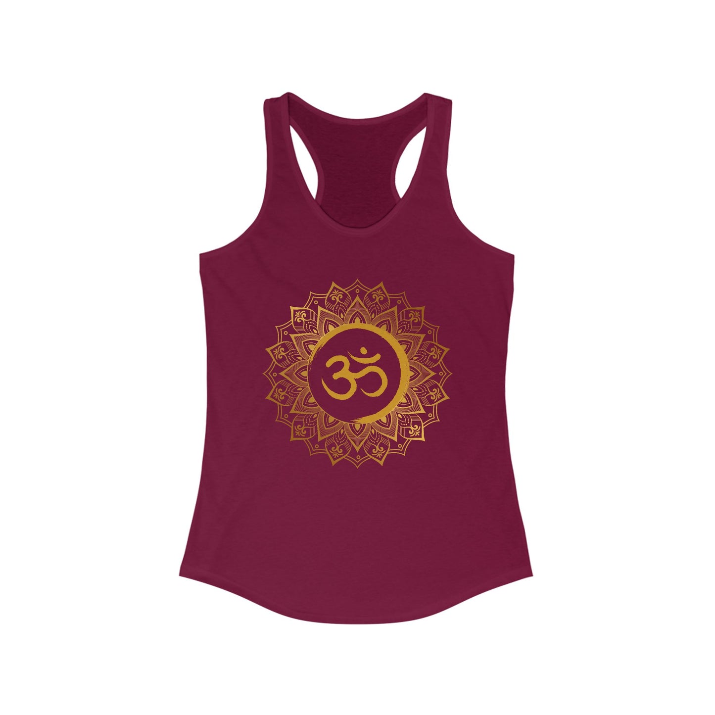 Golden "OM" Mandala - Women’s Racerback Tank Top - Radiate Balance & Inner Peace