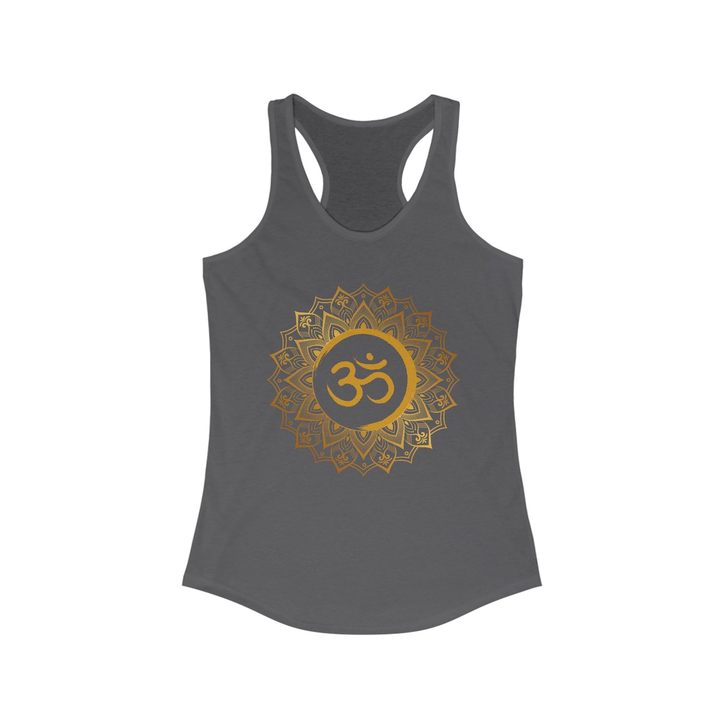 Golden "OM" Mandala - Women’s Racerback Tank Top - Radiate Balance & Inner Peace