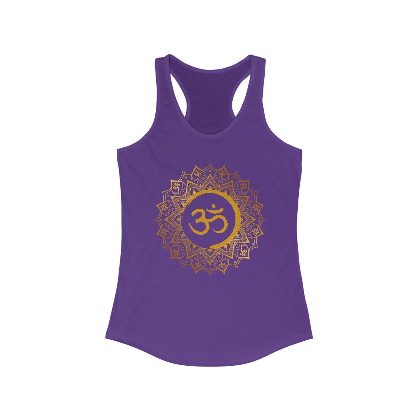 Golden "OM" Mandala - Women’s Racerback Tank Top - Radiate Balance & Inner Peace