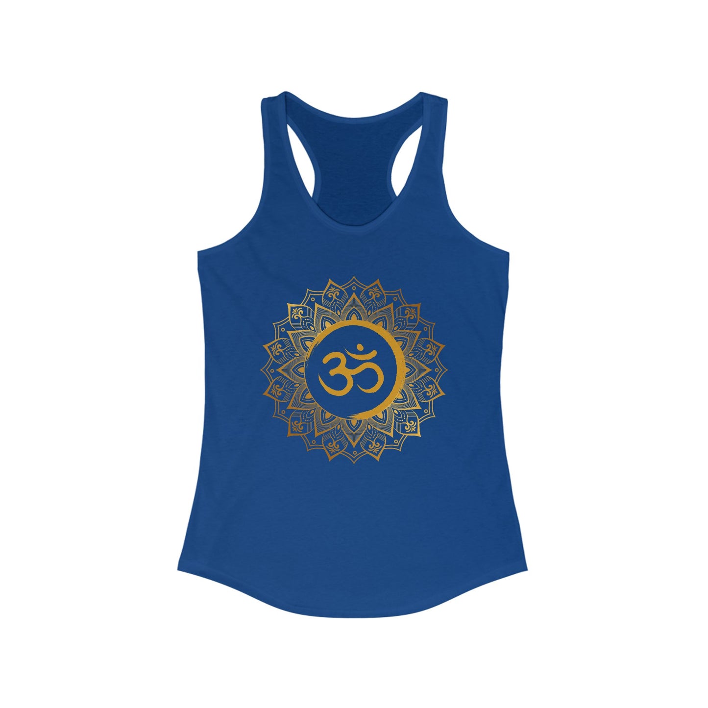Golden "OM" Mandala - Women’s Racerback Tank Top - Radiate Balance & Inner Peace